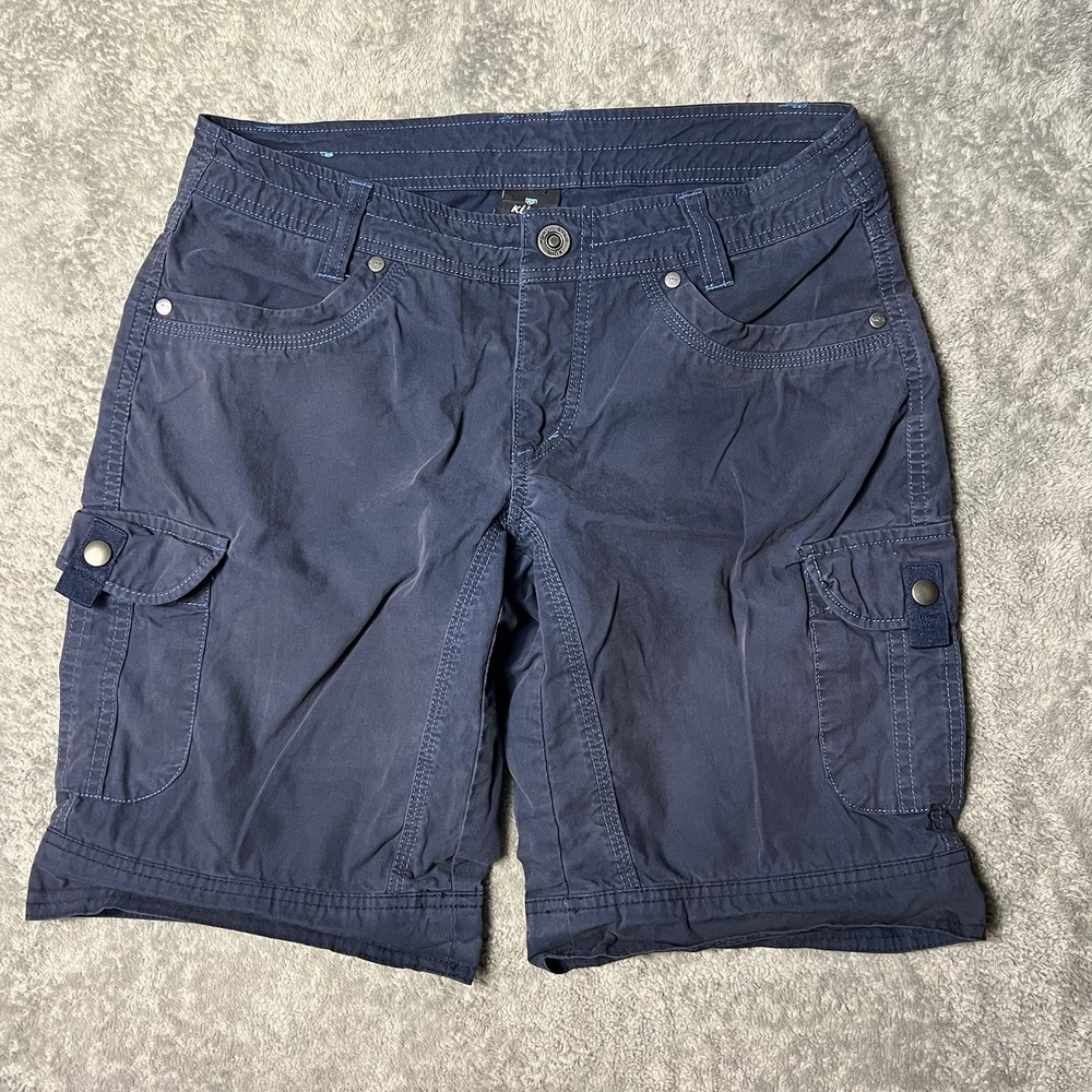 KUHL Womens Free Range Hiking Short Sz 4 Blue Active Performance 10" Inseam